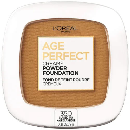 Vista 18 de L'Oreal Paris Age Perfect - Base de maquillaje en polvo cremosa compacta, 320 beige cálido, 0.31 onzas