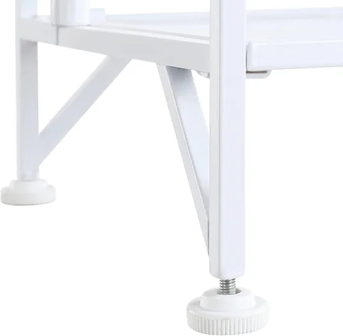 Vista 5 de Convenience Concepts Designs2Go - Estante para almacenamiento extra de 2 pisos, metal, plegable, Metal, Blanco