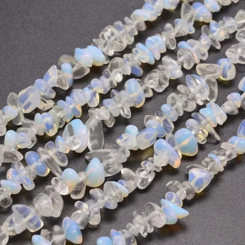 Vista 11 de KitBeads 200-230 cuentas de cristal curativo irregulares de cuarzo Transparente