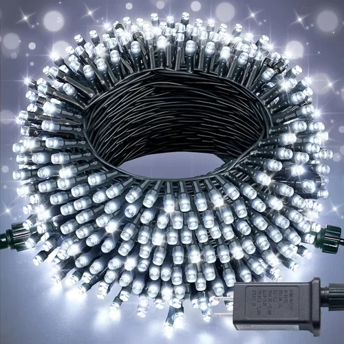Vista 21 de JMEXSUSS Guirnalda de 250 luces LED que cambian de color, 11 modos, luces cálidas y multicolor para árbol de Navidad con luces de Navidad remotas al