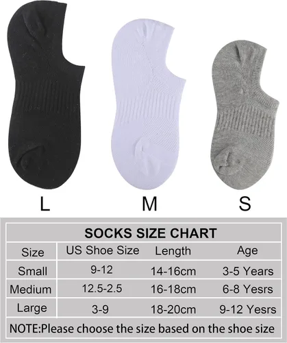 Vista 2 de Cozi Foot 10 pares de calcetines de algodón antideslizantes de corte bajo para niños y niñas