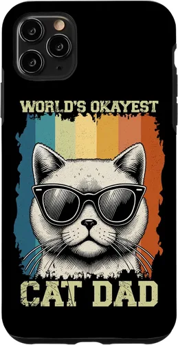 Vista 13 de World's Okayest Cat Dad Cat Lover Animal Father's Day Parent Case for iPhone 16
