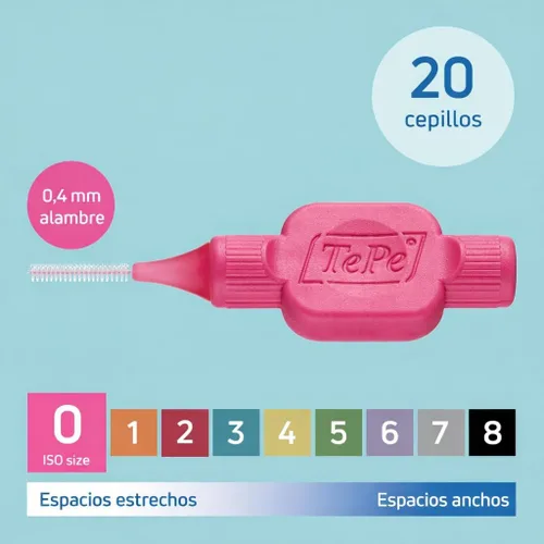 Vista 2 de TePe® Cepillo Interdental Original Rosa 0.016 in Paquete de 20