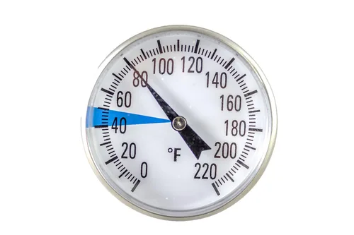 Vista 3 de Termómetro de suelo de acero inoxidable de Smart Choice Vástago de 127 mm, pantalla de dial de 1.5" fácil de leer, rango de 0-220 grados