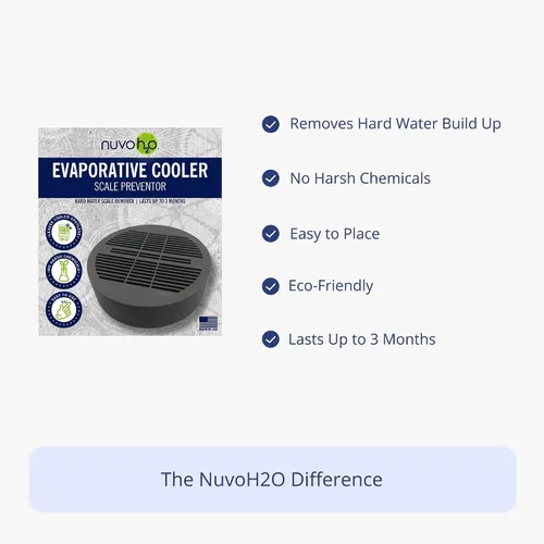 Vista 2 de NuvoH2O Discos preventivos de escamas evaporativas enfriadoras – Fórmula de refuerzo de cítricos y polifosfato – Reduce y previene la cal – Dura