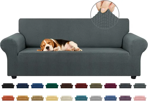 Vista 42 de KEKUOU Funda elástica para sofá biplaza, funda de sofá para sofá de 2 cojines (55-78 pulgadas), protector de muebles con parte inferior elástica