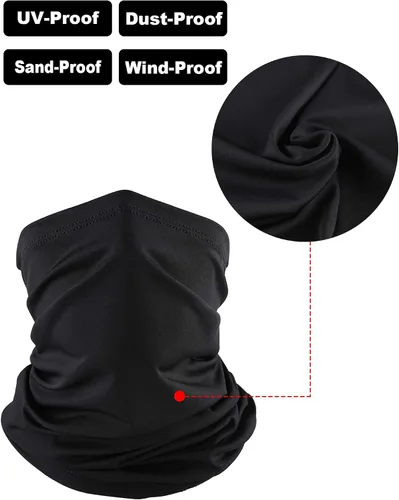 Vista 2 de Bufanda de verano con protección UV para el cuello, pasamontañas, transpirable, bufanda