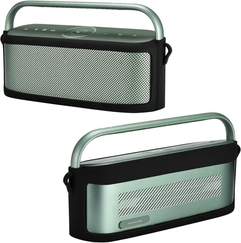 Vista 2 de Funda de silicona compatible con Soundcore Motion X600 portátil Bluetooth altavoz, accesorios de viaje, funda de goma con protección Motion X600