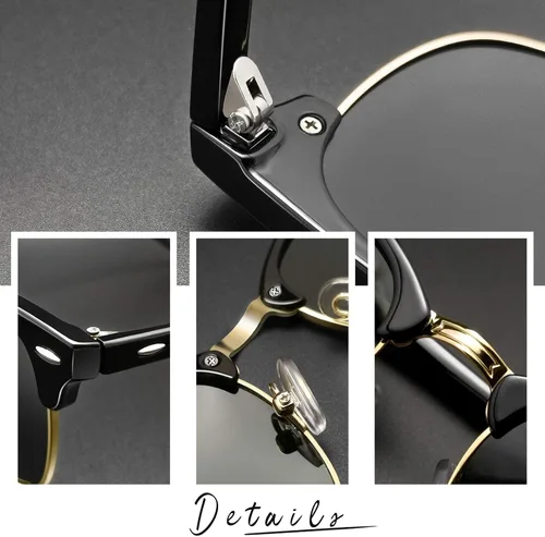 Vista 5 de Joopin Vintage Sunglasses Half Frame Sun Glasses Polarized UV Protection Browline Shades for Women Men