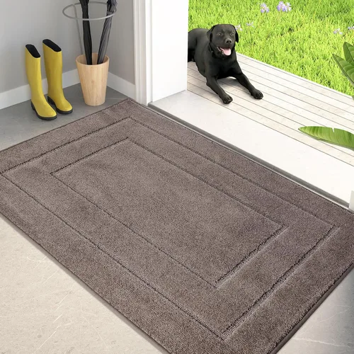 Vista 31 de PURRUGS Tapete para puerta que atrapa la suciedad, 20 x 31.5 pulgadas, antideslizante, lavable a máquina, tapete de entrada para perro, tapete