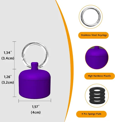 Vista 3 de TONGMAO Llavero de viaje con soporte para anillos, caja de almacenamiento de joyería de viaje pequeña para aretes, anillos, collares, pulseras