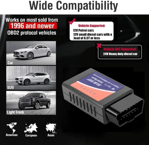 Vista 5 de Elm327 WiFi OBD2 interfaz puede autobús escáner herramienta de diagnóstico con chip original 25k80 soporte iOS/Android V2.1