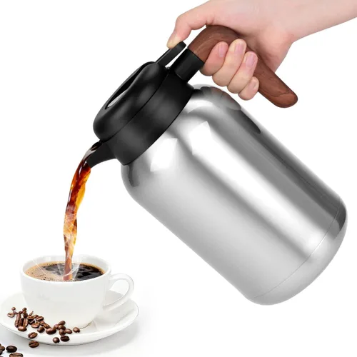 Vista 8 de Jarra térmica de café de 68 onzas, jarras de café aisladas para líquidos Negro