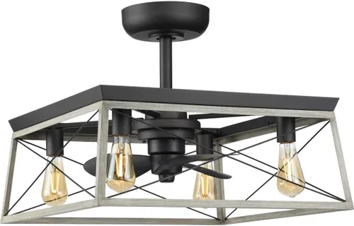 Vista 17 de Briarwood Collection - Ventilador de techo galvanizado con motor de CA de 3 aspas de 22 pulgadas
