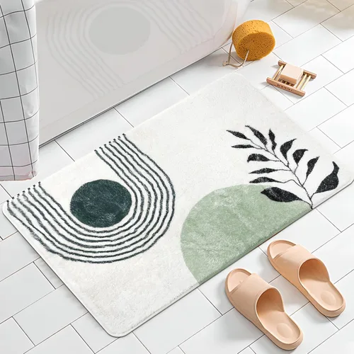Vista 3 de APROPHIC Alfombras de baño bohemias de 17 x 24 pulgadas para decoración de baño, tapete de baño antideslizante de microfibra de felpa absorbente