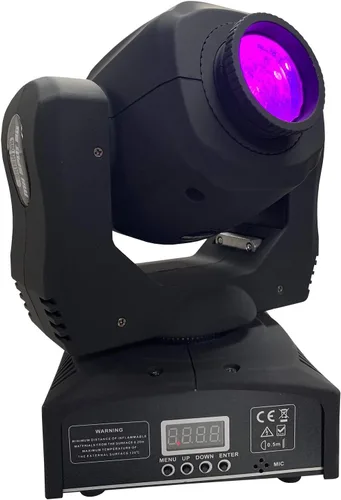 Vista 2 de Punto de cabeza móvil LED - brillante, ligero, 80 vatios, 8 gobos, 8 colores - Adkins Professional Lighting