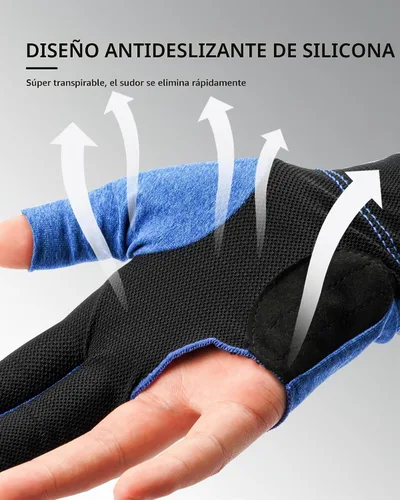 Vista 3 de KONLLEN Breathable Billiards Gloves, Left/Right Hand Azul-Izquierda