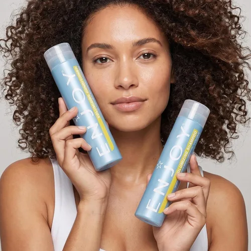 Vista 7 de Enjoy Juego de champú y acondicionador voluminizador, pH equilibrado para el cuidado del cabello fino o flácido, volumen increíble, plenitud