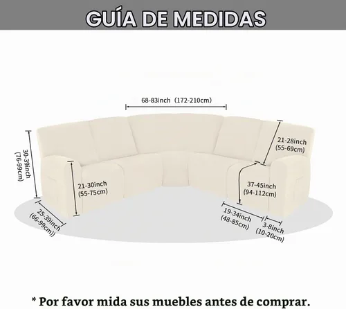 Vista 6 de Easy-Going - Funda 100% impermeable para sofá reclinable, fundas de sofá elásticas para sofás reclinables, funda de sofá seccional extra grande