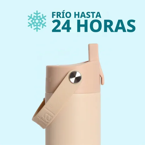 Vista 3 de Elemental Core - Botella de agua de acero inoxidable de 24 onzas con Beige