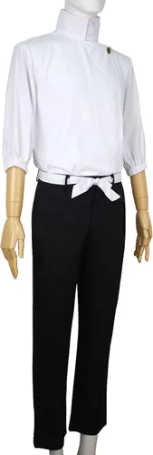 Vista 2 de Metesbonw Yuta Okkotsu Cosplay Shirt Yuta Cosplay Jujutsu Cosplay White School Halloween Outfit for Men