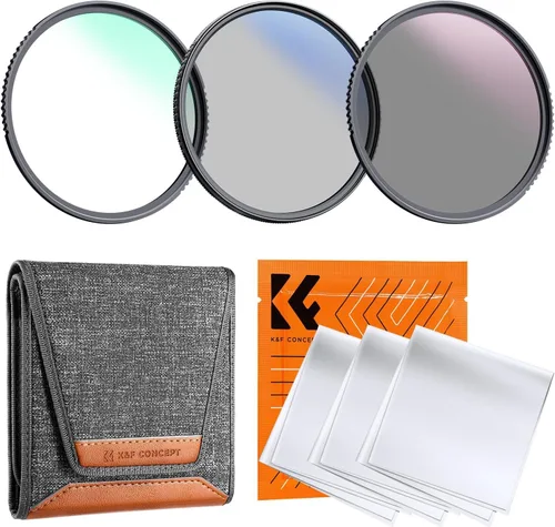 Vista 11 de K&F Concept Kit de filtro de lente UV/CPL/ND de 3.031 in (3 piezas) - 18 recubrimientos multicapa, filtro UV + filtro polarizador + filtro