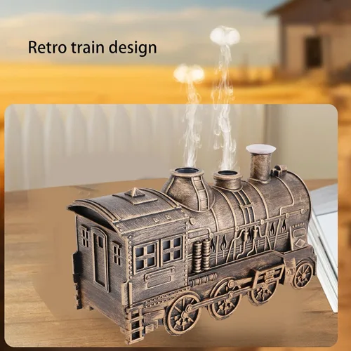 Vista 5 de Difusores de tren de 10.1 fl oz para aceites esenciales, difusor de aromaterapia de niebla fría con boquillas dobles, diseño de tren de vapor