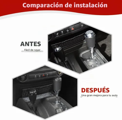 Vista 2 de RT-TCZ para Wrangler JK Cubierta de Manija de Cambio para Jeep Wrangler JK JKU 2011-2017 Accesorios Interiores de Fibra de Carbono 2 piezas