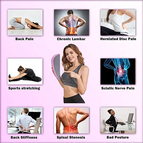 Vista 4 de Refresh - Estirador de cuello y espalda, galleta para aliviar el dolor de espalda baja, corrector de postura, dolor de espalda para hernia de disco
