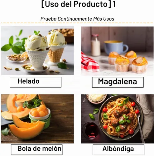 Vista 8 de Saebye Cuchara de 4 onzas, cuchara para galletas #8, cuchara grande para helado con gatillo, cuchara para porciones, cuchara para magdalenas