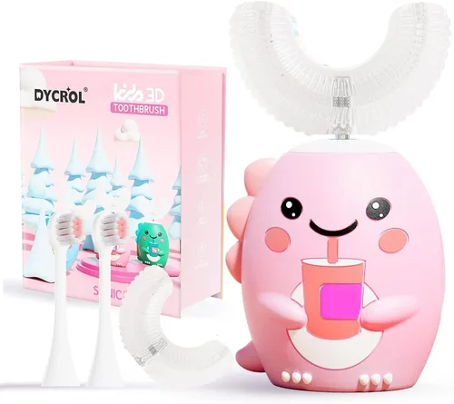Vista 8 de DYCROL Cepillo de dientes eléctrico en forma de U para niños Azul oscuro
