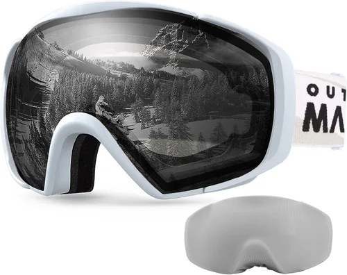 Vista 15 de OutdoorMaster - Gafas de esquí con cubierta, antivaho OTG para nieve/snowboard La cubierta integrada ayuda a proteger la lente, con ajuste OTG