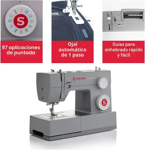 Vista 3 de SINGER 4423 Máquina de coser resistente de alta velocidad de cocido, matriz