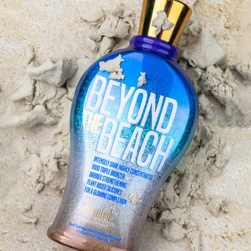 Vista 4 de Devoted Creations Beyond the Beach - Barrera bronceadora intensamente oscura altamente concentrada que fortalece las siliconas a base de plantas que