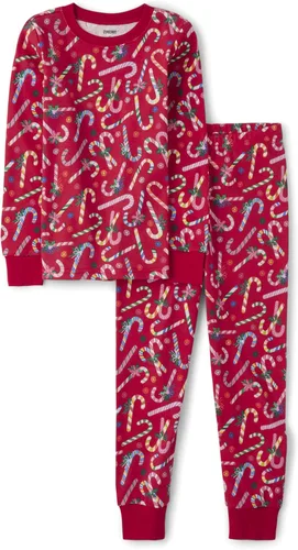 Vista 34 de Gymboree Conjunto de pijama unisex de algodón de Navidad de 2 piezas, niño grande, niño pequeño, gimnasio para bebé