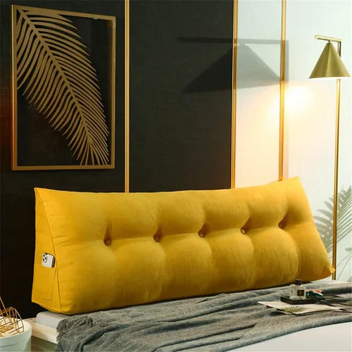 Vista 12 de Almohada grande triangular para cabecero con cuña y respaldo de posicionamiento, almohada de lectura, soporte de espalda, cojín lumbar para sofá