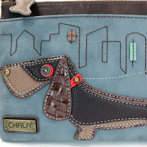 Vista 3 de Chala Mini bolso cruzado para teléfono con 2 correas ajustables, Azul