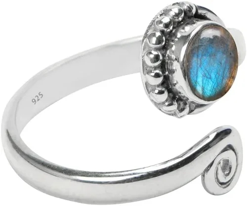Vista 59 de Anillo de dedo del pie de piedra preciosa de plata de ley 925, joyería para el cuerpo, anillo de dedo del pie de la mano de la mano de la piedra