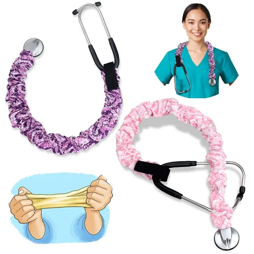 Vista 12 de ABAMERICA Fundas Elásticas Elásticas de Aspecto Delgado para Estetoscopios, Ajuste Universal para Todo Tipo de Estetoscopios