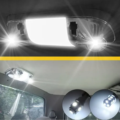 Vista 12 de 3 bombillas LED azules para mapa interior compatibles con Ford F-150 F-250 Bronco 1987-1996