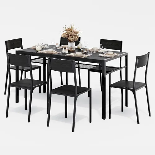 Vista 10 de Gizoon Juego de mesa de comedor para 2, mesa de cocina de 3 piezas con 2 sillas para espacios pequeños, apartamento, cocina, comedor, ahorro