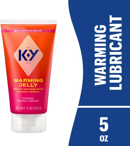 Vista 2 de K-Y Warming Jelly Fórmula a base de glicerina de 5 onzas líquidas. Lubricante personal sensorial para hombres, mujeres y parejas y seguro de usar