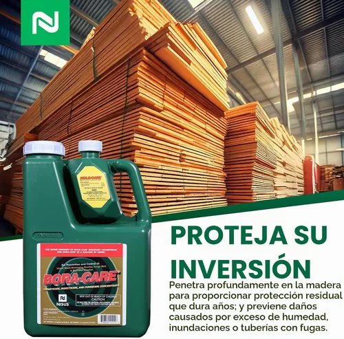 Vista 3 de Bora-Care con concentrado de moldicida Mold-Care, protección de madera contra moho, termitas y descomposición, protección residual de larga