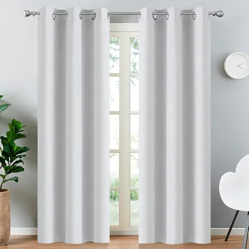 Vista 73 de Yakamok Cortinas opacas para dormitorio, aislamiento térmico, cortinas de oscurecimiento de habitación para sala de estar, juego de 2 paneles