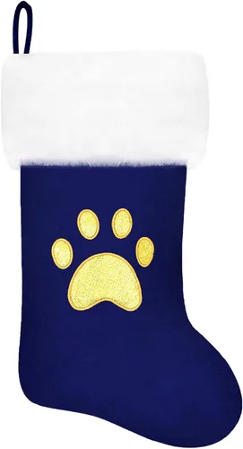 Vista 138 de Calcetines de Navidad bordados de 20 pulgadas con monograma, terciopelo negro con puño de felpa blanca supersuave, adornos clásicos para decoración