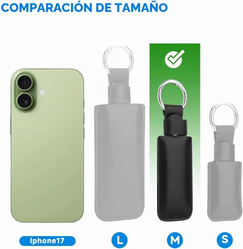 Vista 7 de Estuche de cuero de microfibra para unidad flash USB - Funda protectora antipérdida con llavero, estuche de almacenamiento portátil pequeño