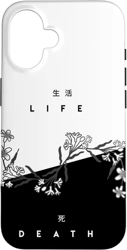 Vista 32 de Life Death Flowers - Funda de regalo japonesa minimalista con luz oscura para iPhone 17
