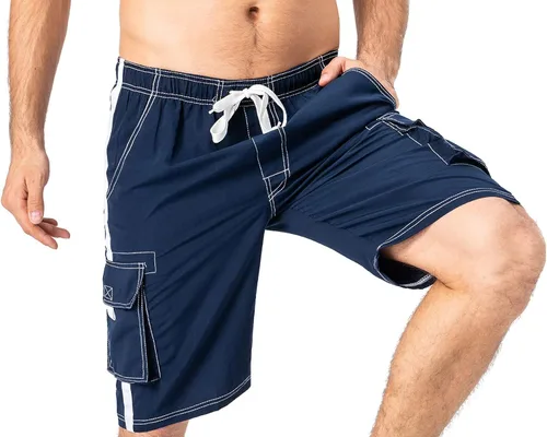 Vista 8 de TACVASEN Men's Summer Quick Dry Swim Trunks Bathing Suit Shorts with Lining Men