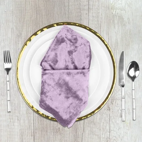 Vista 4 de Koyal Wholesale Servilletas de terciopelo para decoración de mesa de boda, mesa de recepción, decoración del hogar, ropa de cama, servicio