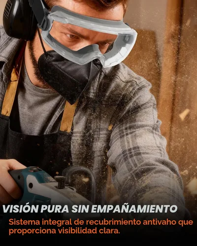 Vista 4 de Gafas de seguridad antivaho – Protección ocular certificada ANSI Z87.1 para trabajos de laboratorio de química – 2